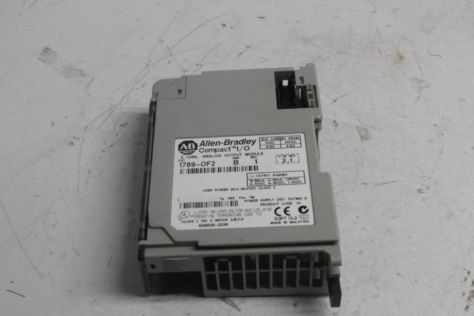 Allen Bradley 1769-OF2 Ser B Rev 1 Compact I/O 2 Channel Analog Output Module