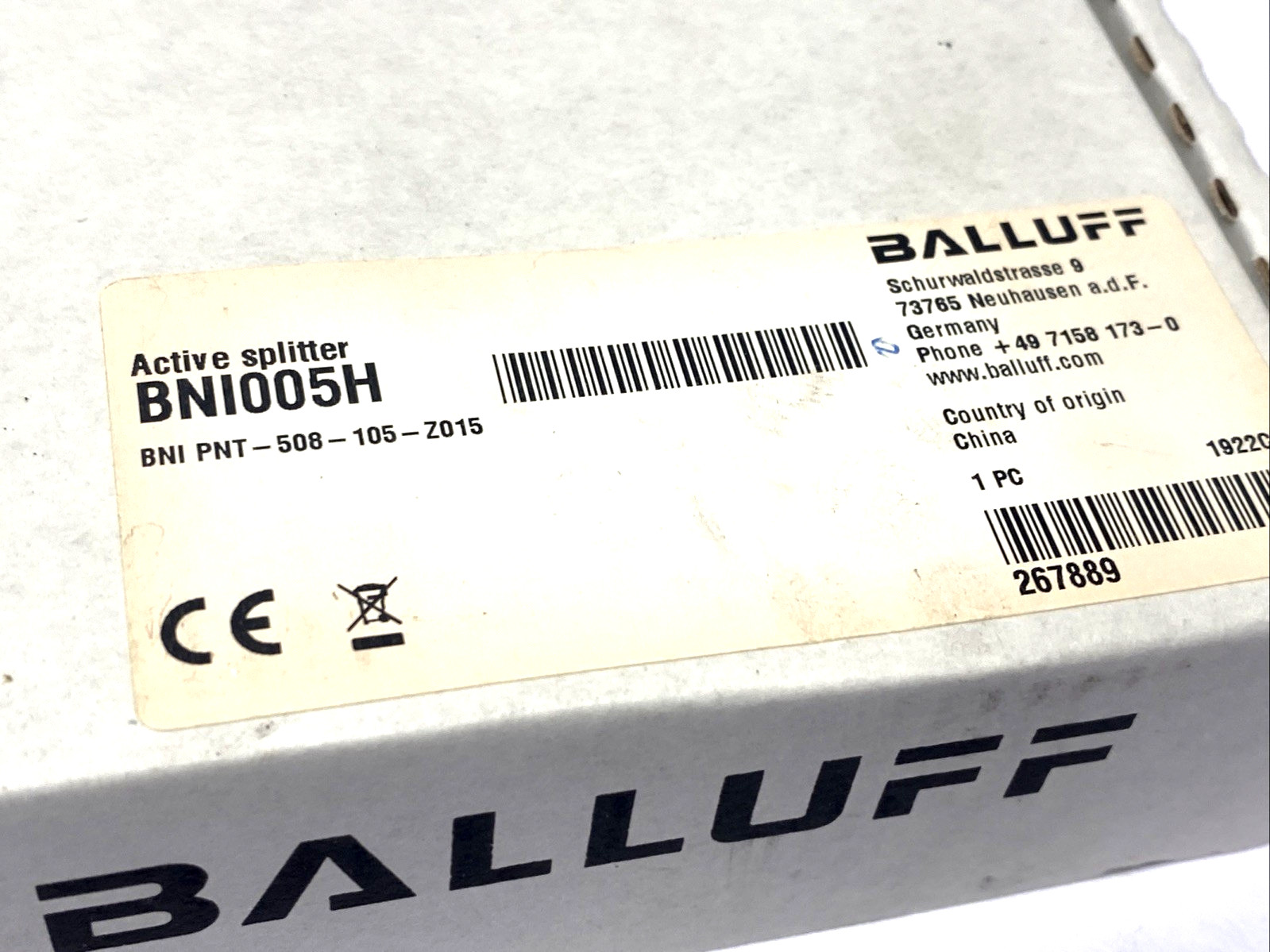 Balluff BNI005H Active Splitter I/O-Link Master Block BNI PNT-508-105-Z015