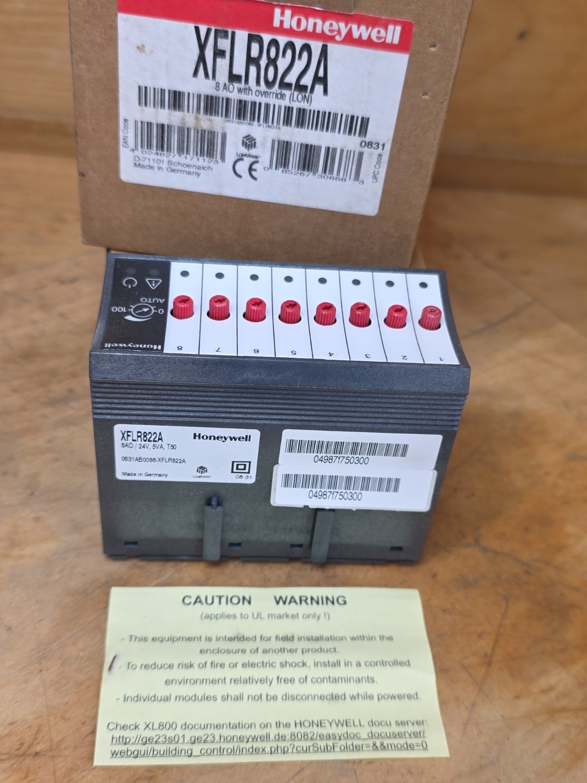 HONEYWELL XFLR822A OUTPUT MODULE ANALOG 8 OUTPUT New *WE*SHIP*TODAY*