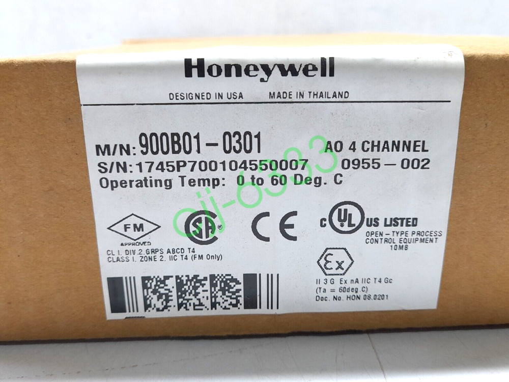 Honeywell 900B01-0301 AO 4 Channel Analog Output Card