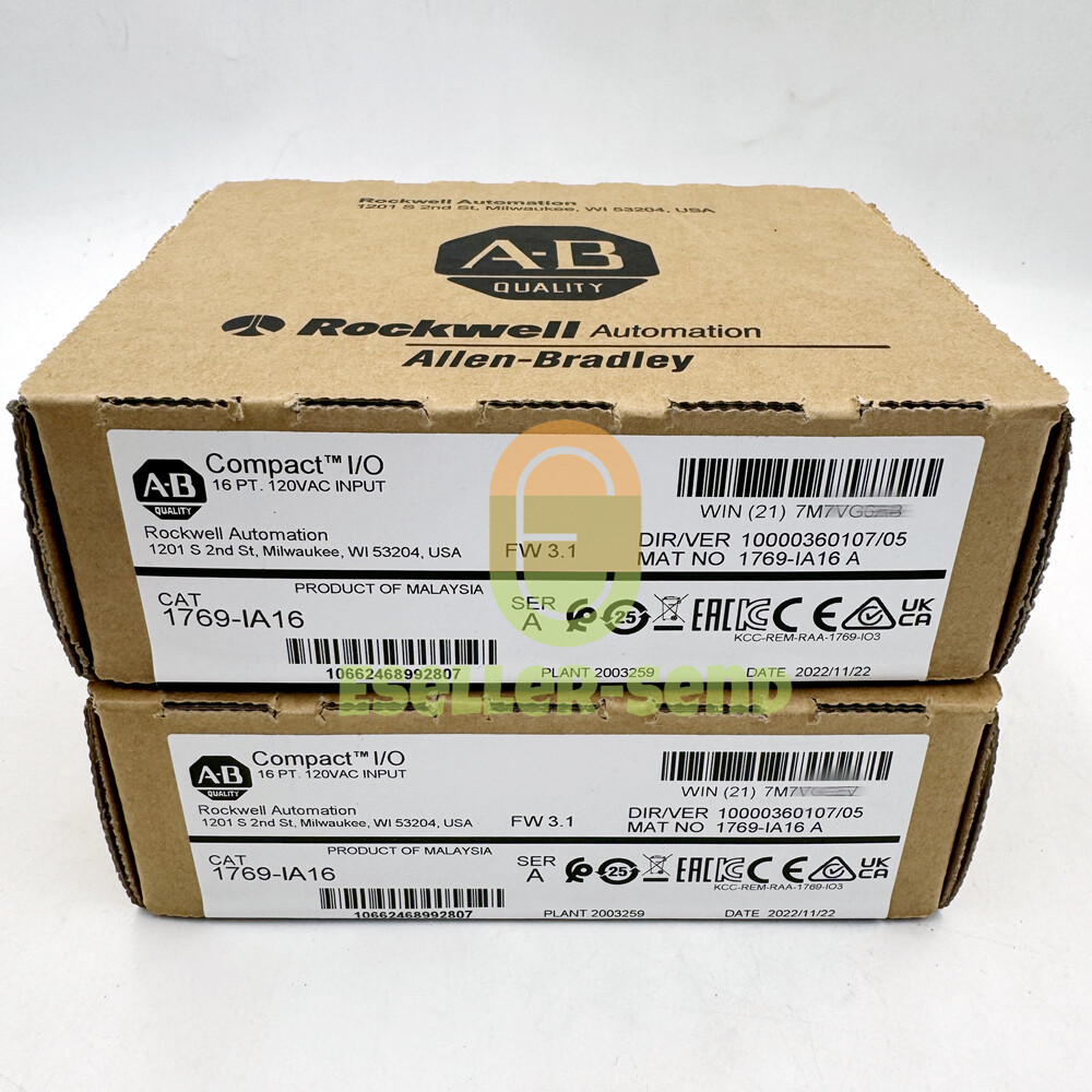 Allen-Bradley 1769-IA16 SERA CompactLogix 16 Pt 120VAC D/I Module PLC New Sealed