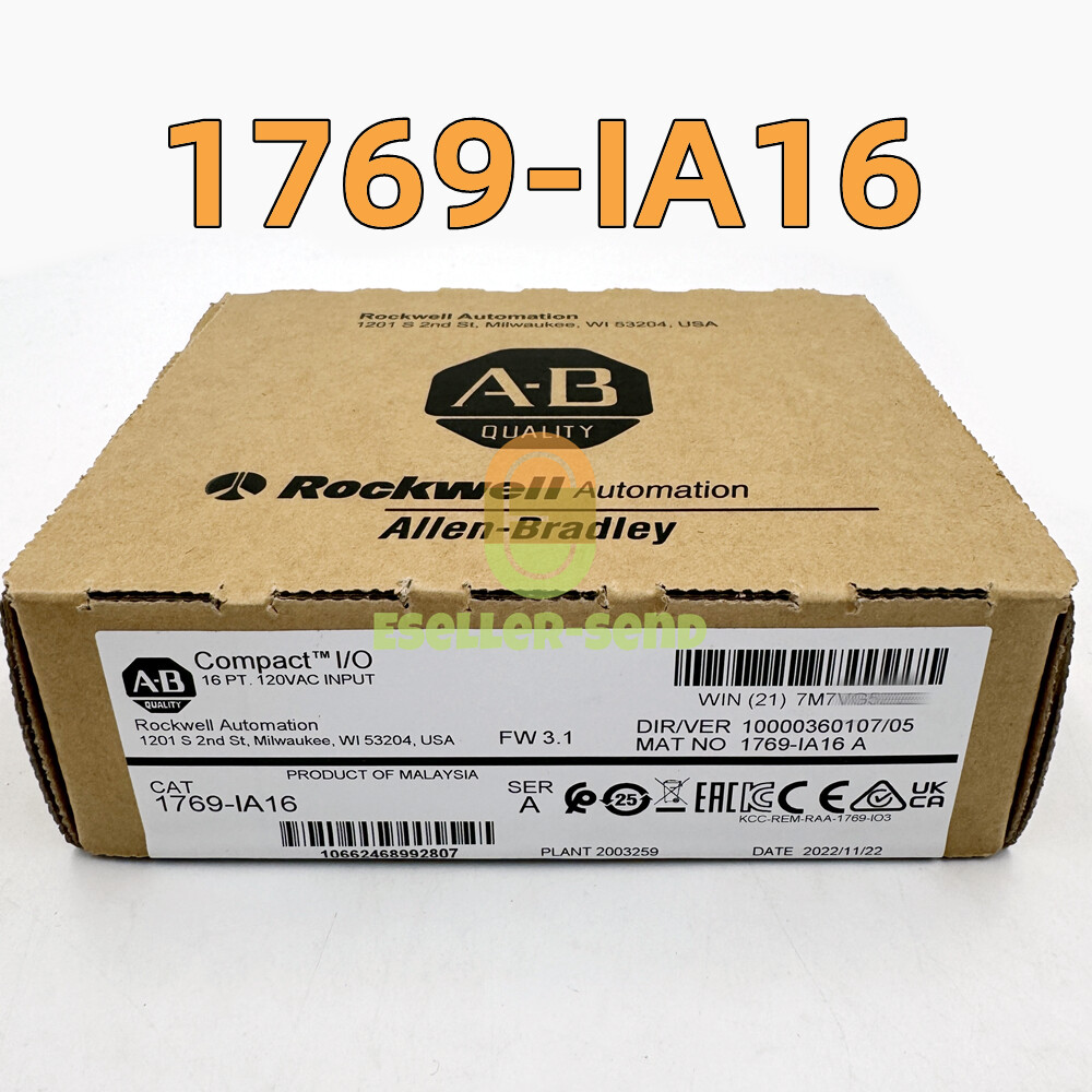 Allen-Bradley 1769-IA16 SERA CompactLogix 16 Pt 120VAC D/I Module PLC New Sealed