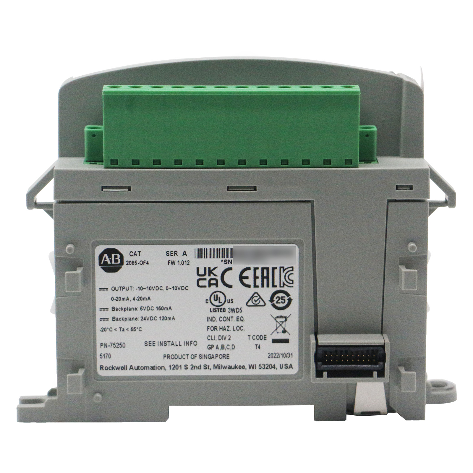 New Sealed AB 2085-OF4 Ser A Micro800 4 Analog Output Module Allen-Bradley -UPS