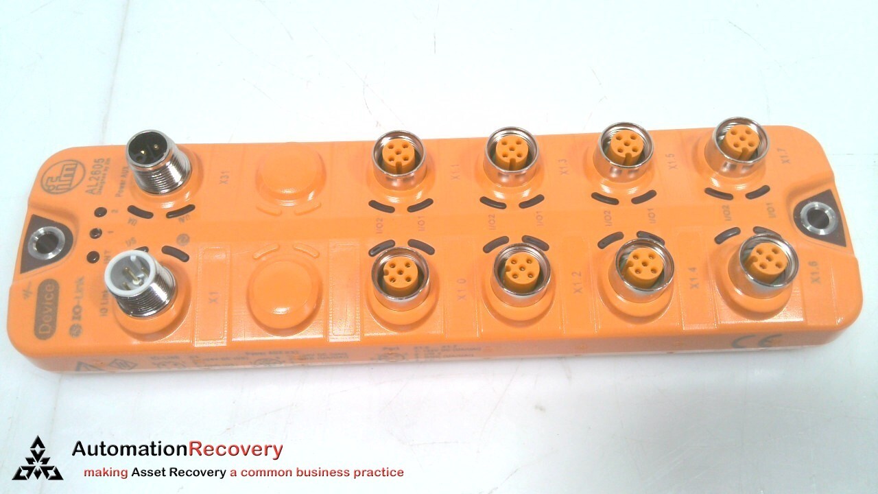 IFM AL2605 I/O MODULE, IOL MOD PL 8XMP/DX E M12 IP67, NEW #320887