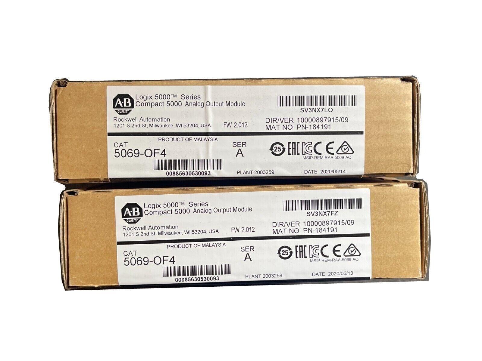 AB 5069-OF4 Compact 5000 Logix Analog Output Module 5069OF4