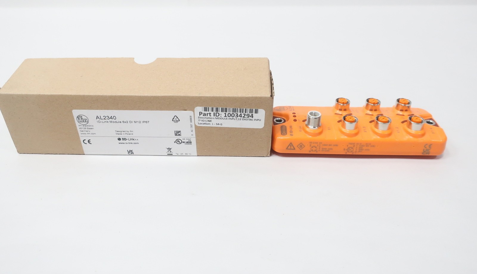 Ifm Efector AL2340 I/o Link Module 6×2 Di M12 Ip67 18-30v-dc