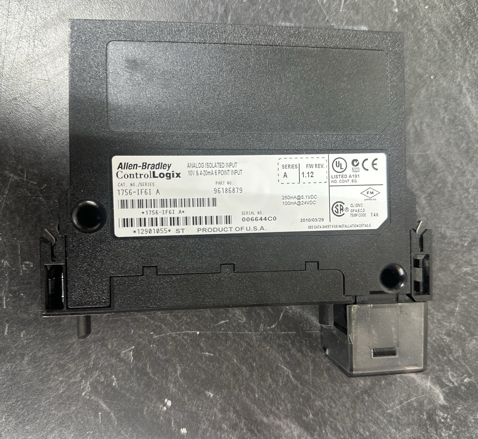 Allen Bradley 1756-If6I A ControlLogix Analog Isolated 6 Point Input Module 1.12
