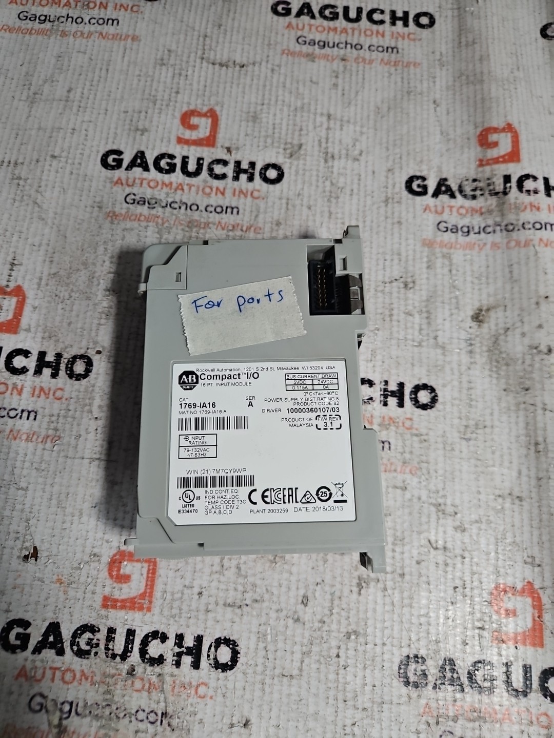 Allen Bradley 1769-IA16 Series A CompactLogix 16-Pt 120VAC Digital Input Module
