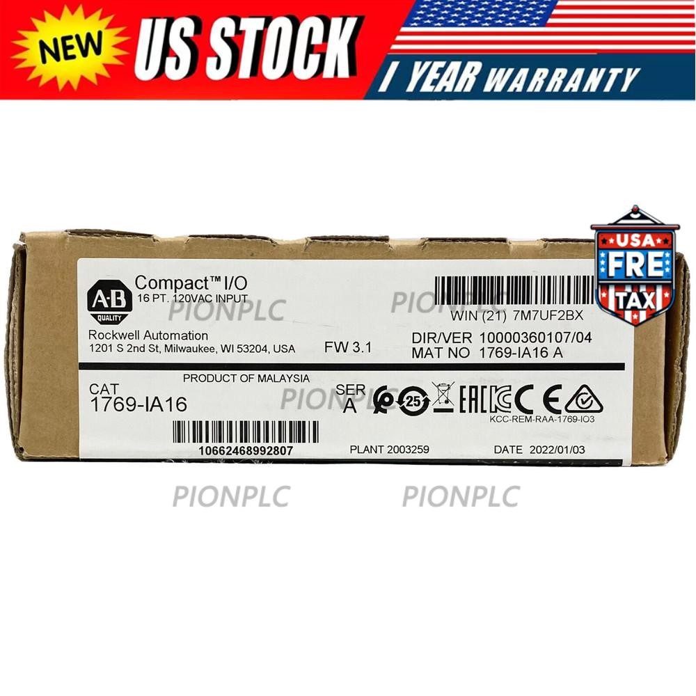New Allen Bradley 1769-IA16 CompactLogix 16pt 120VAC Input SER A US Free Tax
