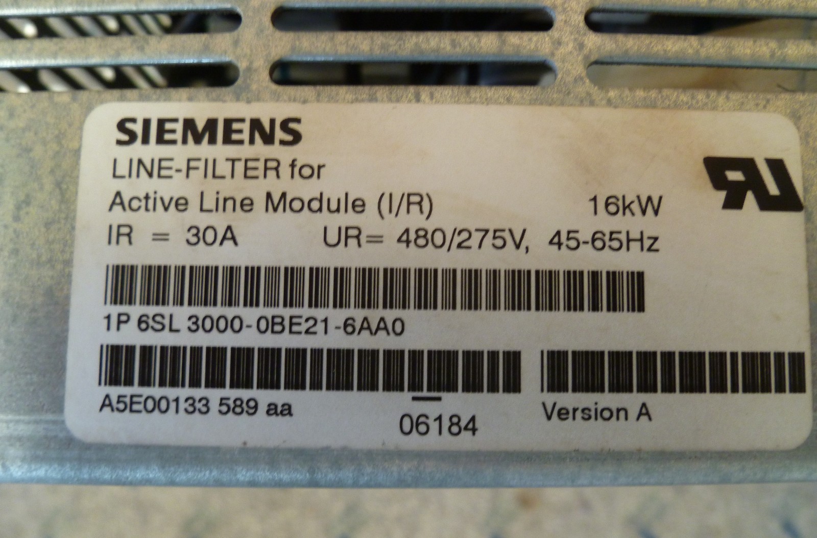 Siemens 6SL3060-1FE21-6AA0 SINAMICS adapter set for 16 kW Active Line Module lin