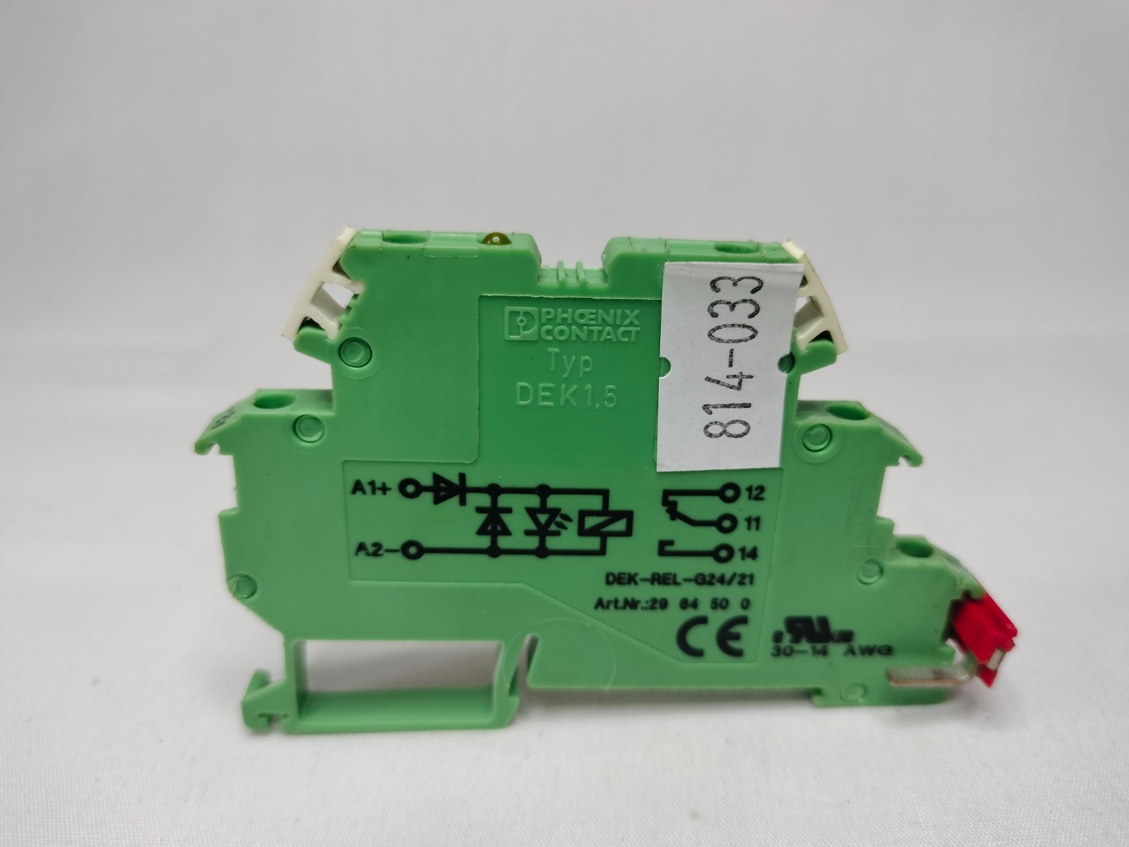 Phoenix Contact DEK1.5 Socket with 2961105 Relay Made in Germany