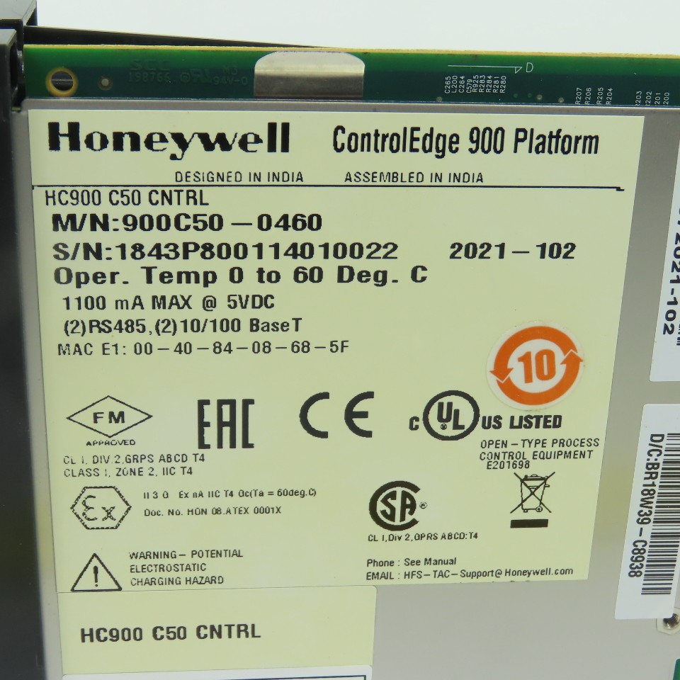 Honeywell 900C50-0460 ControlEdge 900 Platform HC900 C50 CNTRL Controller Module
