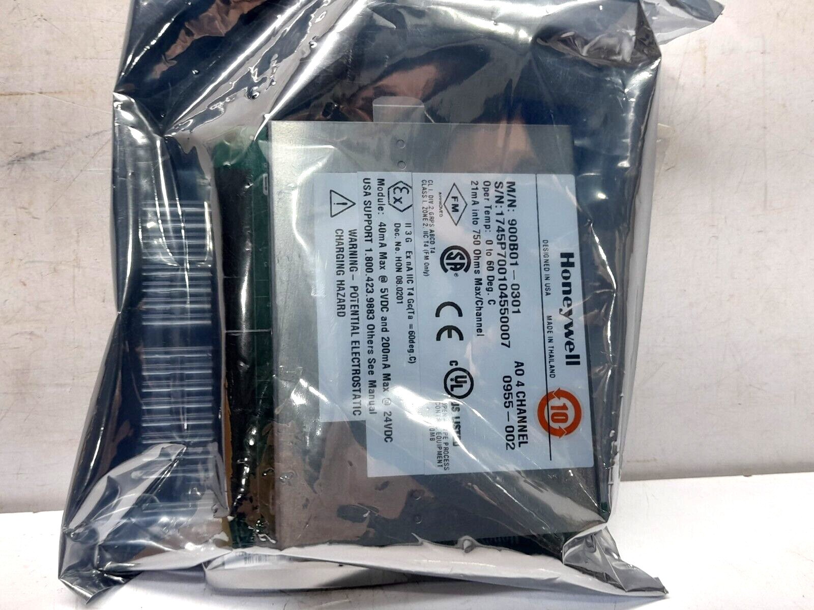 Honeywell 900B01-0301 AO 4 Channel Analog Output Card