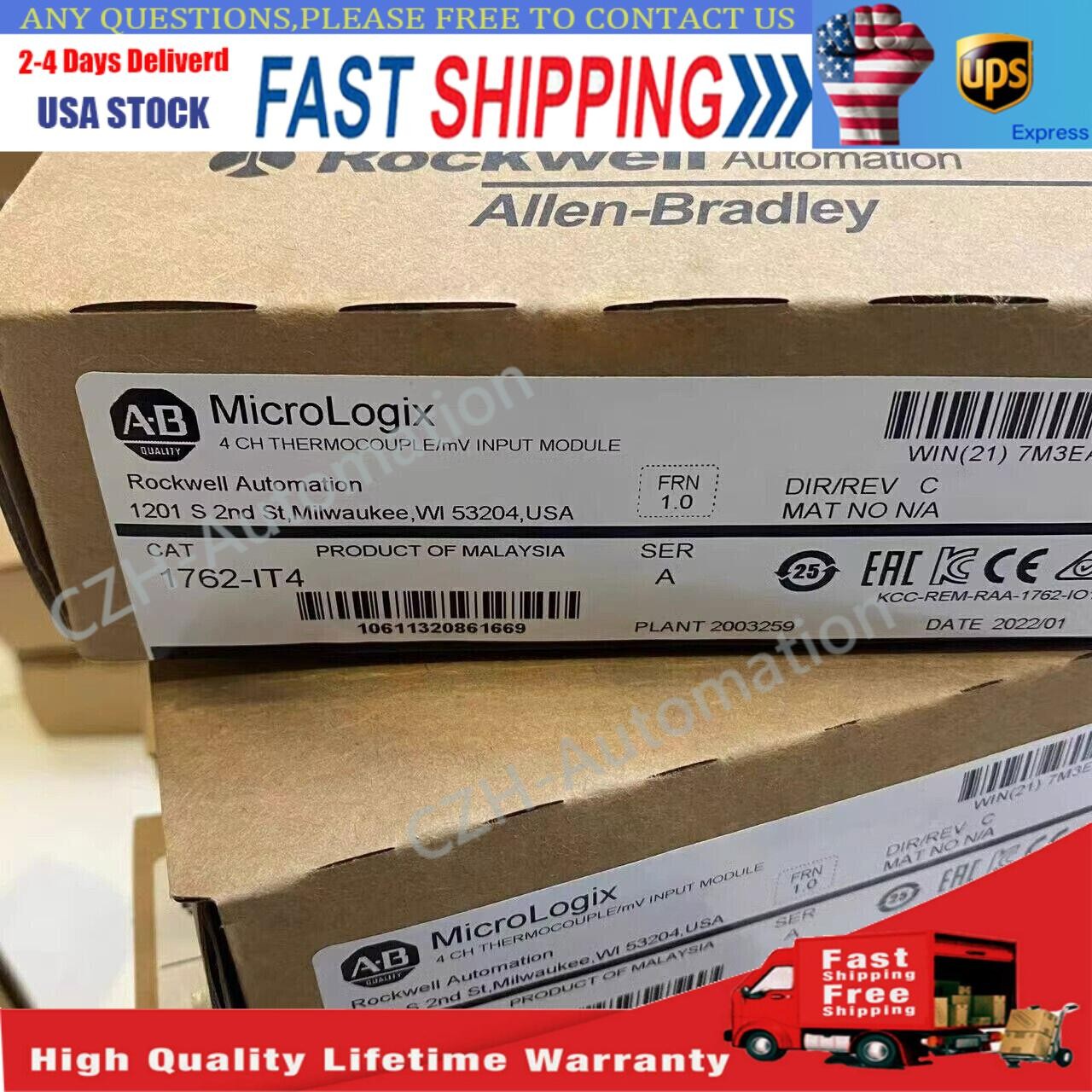 1762-IT4 SER A New Sealed Allen-Bradley MicroLogix Themocouple/mV Module 1762IT4