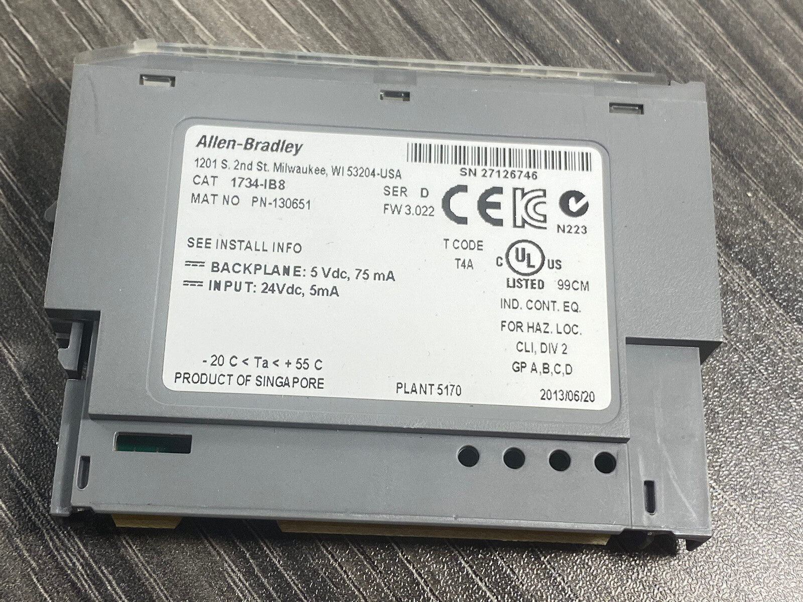 Allen Bradley 1734-IB8 Series D Point I/O Digital Input Module, 8 Channel – USA