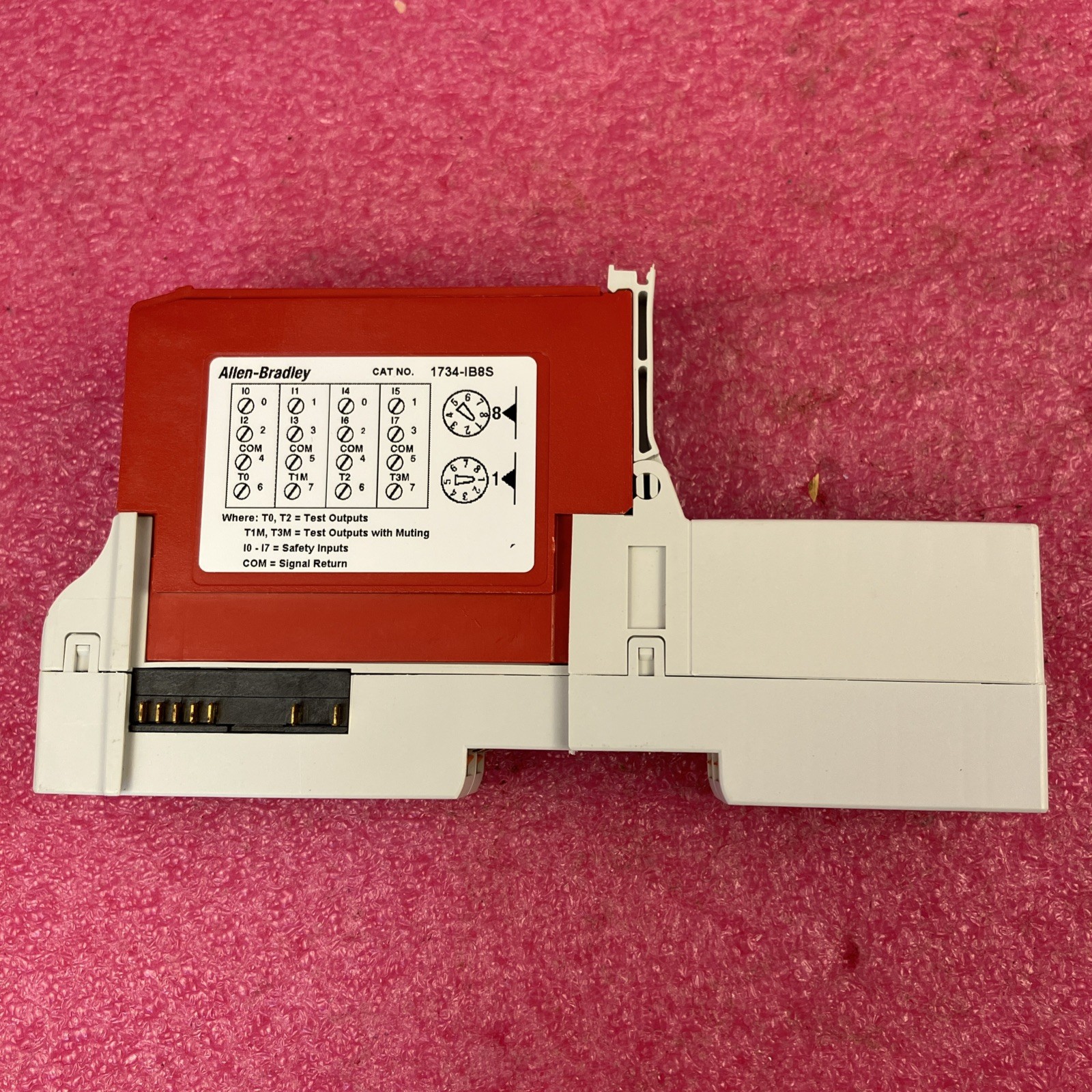 Allen Bradley 1734-IB8S Safety Sink Input Module with 1734-TOP Base