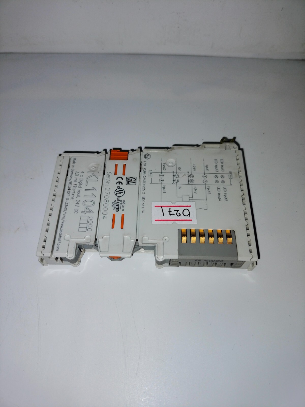 Beckhoff KL1104 Bus Terminal 4x Digital Input Module 24V DC Made in Germany