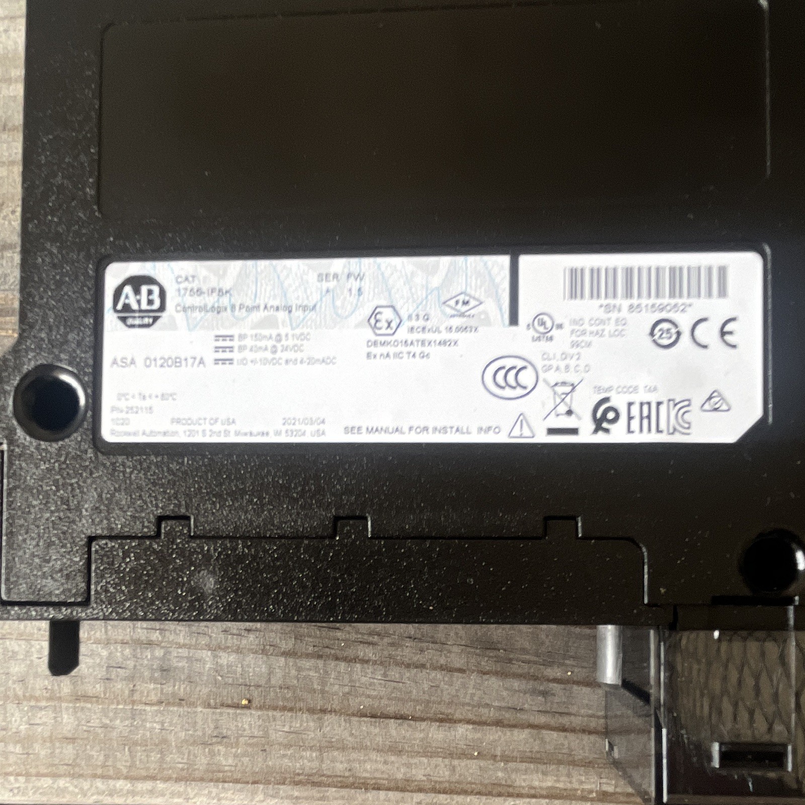 Allen-Bradley 1756-IF8 ControlLogix Analog Input PLC I/O Module