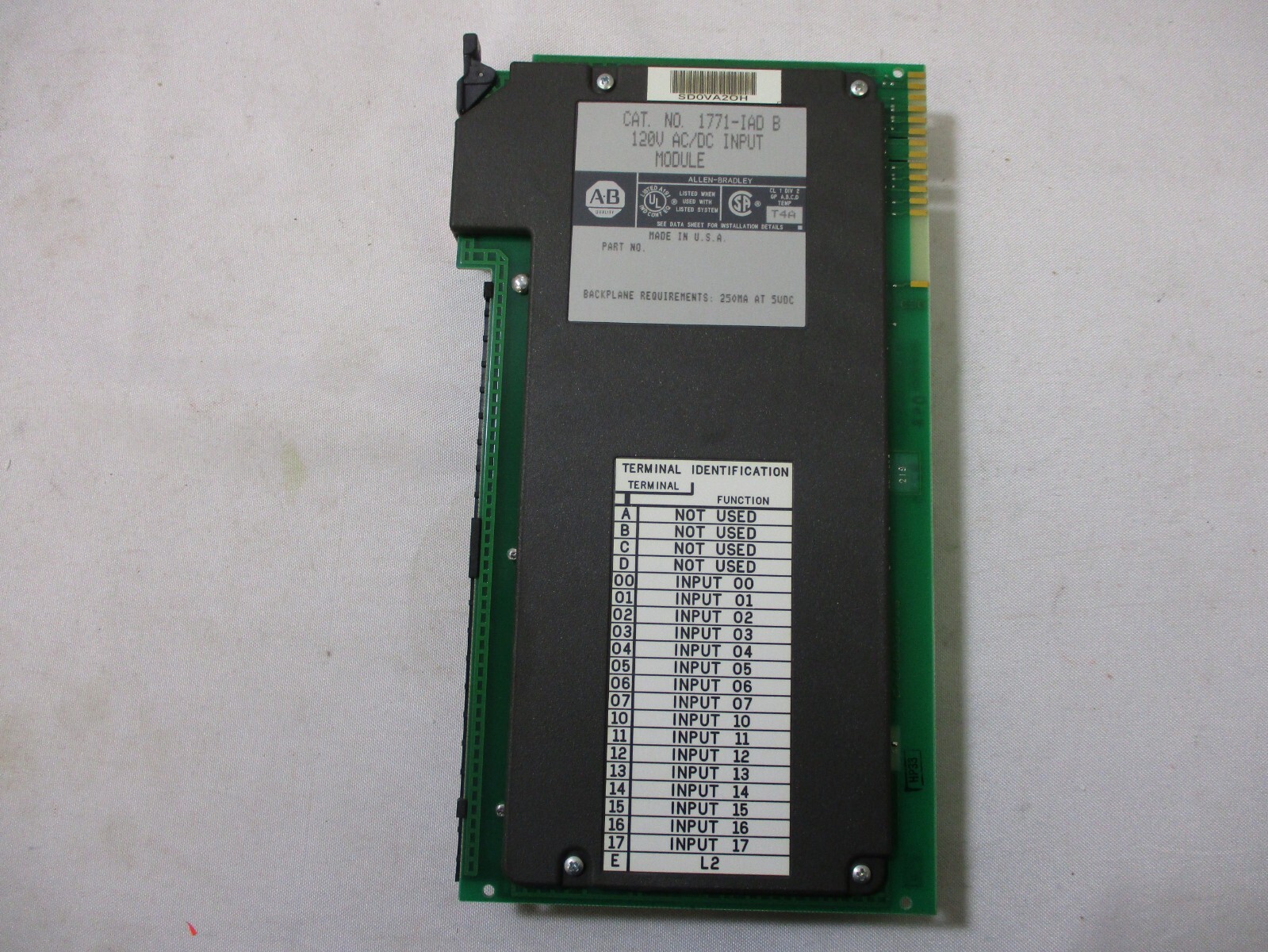 *NEW* ALLEN BRADLEY 1771-IAD SERIES B 120V AC/DC INPUT MODULE *60 DAY WARRANTY*
