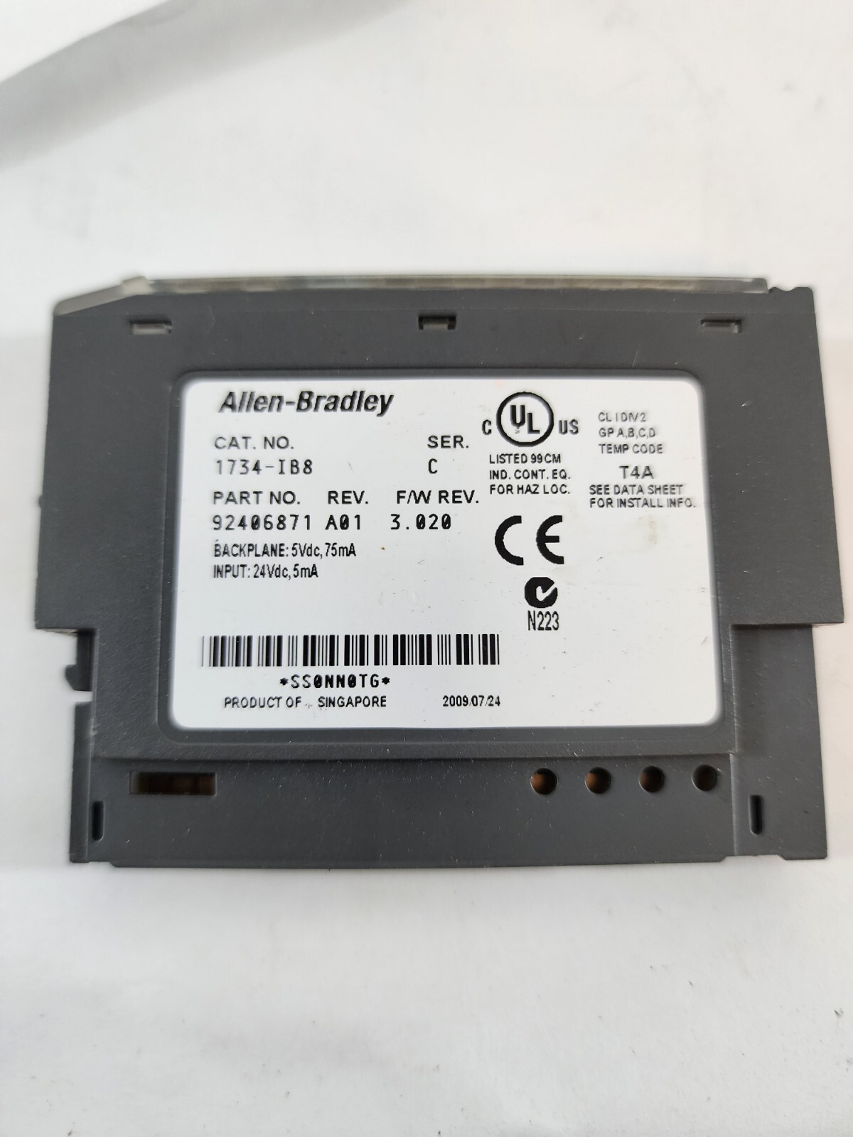 Allen Bradley 1734-IB8 1734-1B8 188 Ser C Point
