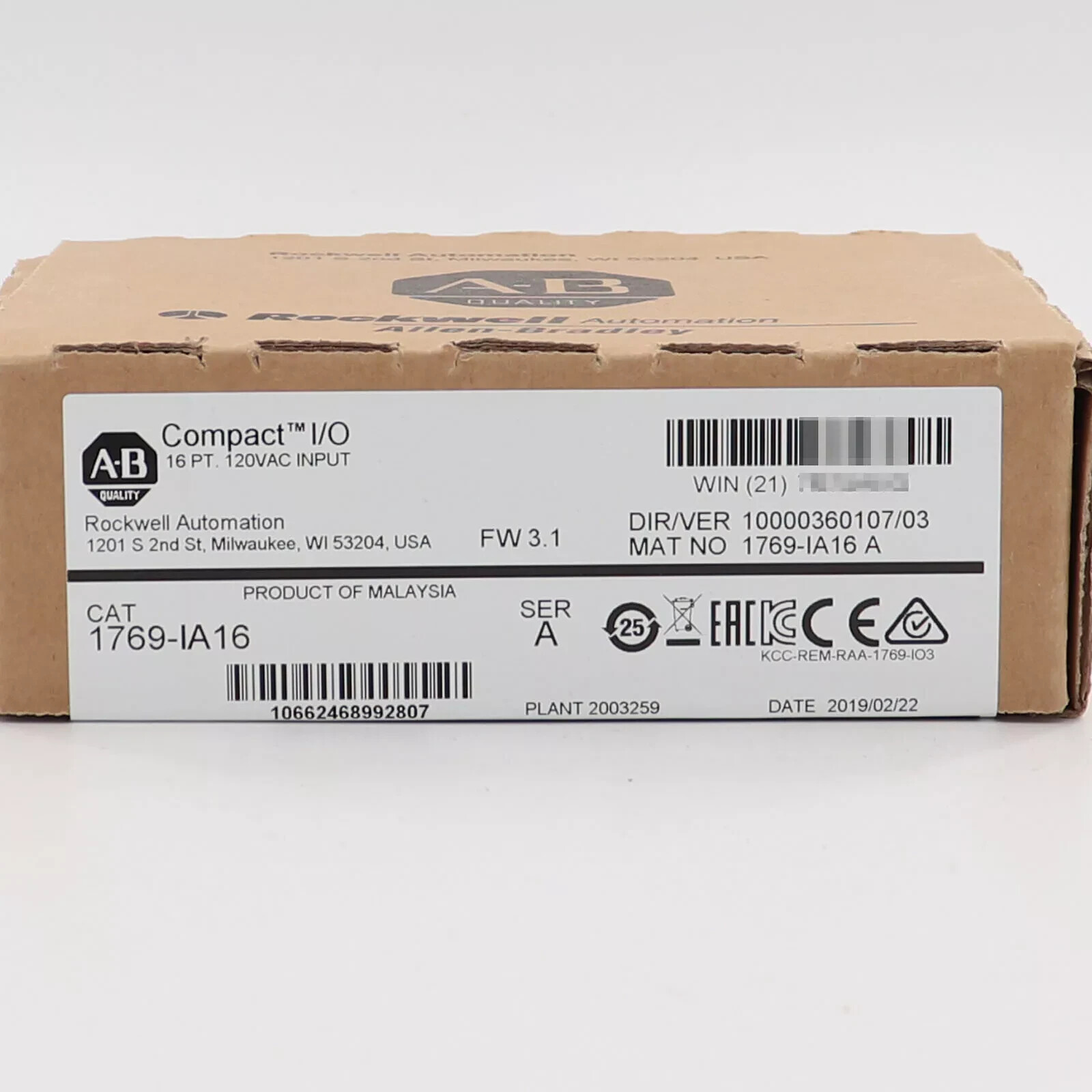 Allen-bradley 1769-IA16 CompactLogix 16 Pt 120VAC D/I Module Fast delivery