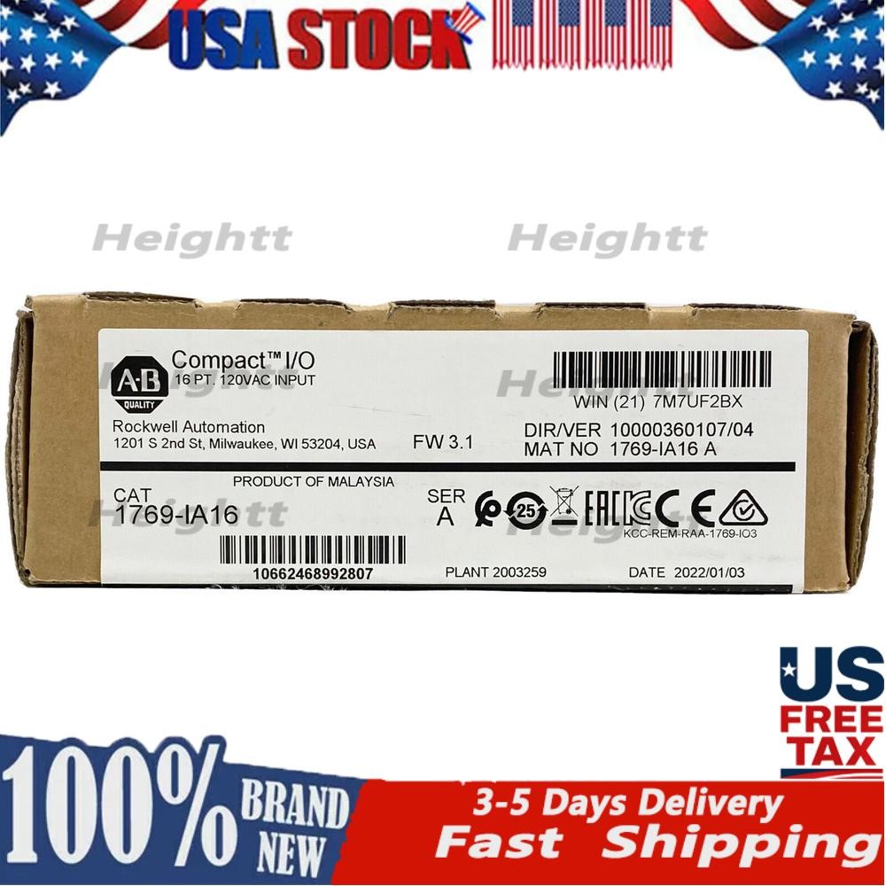 New Allen Bradley 1769-IA16 CompactLogix 16pt 120VAC Input SER A US Free Tax