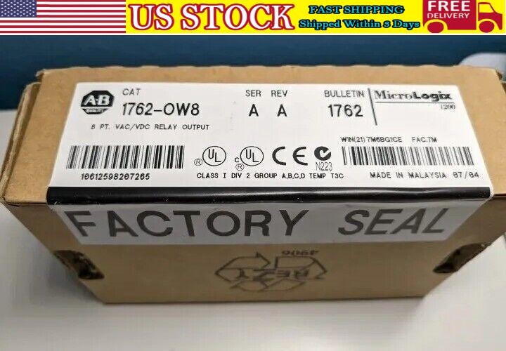 NEW Sealed AB 1762-OW8 MicroLogix 8 Point Relay Output Module US Free Tax