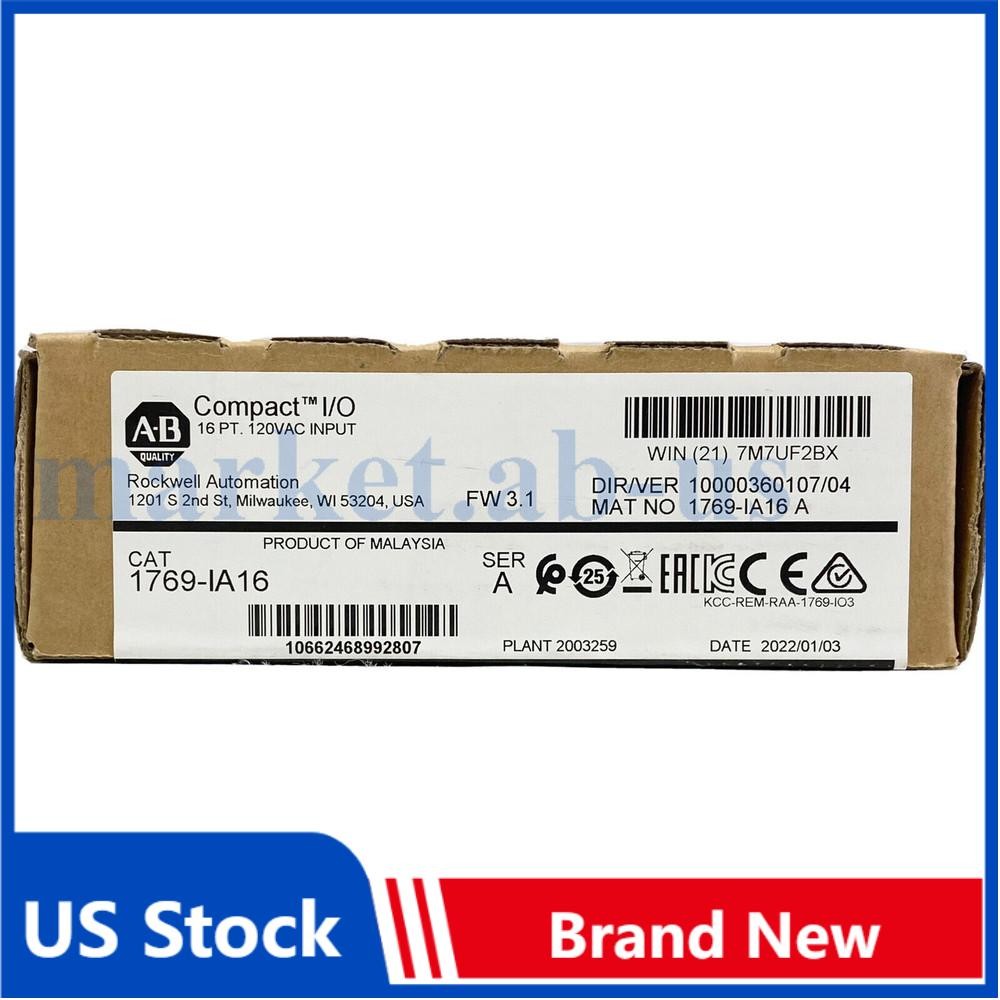 New Allen Bradley 1769-IA16 CompactLogix 16pt 120VAC Input SER A US Free Tax