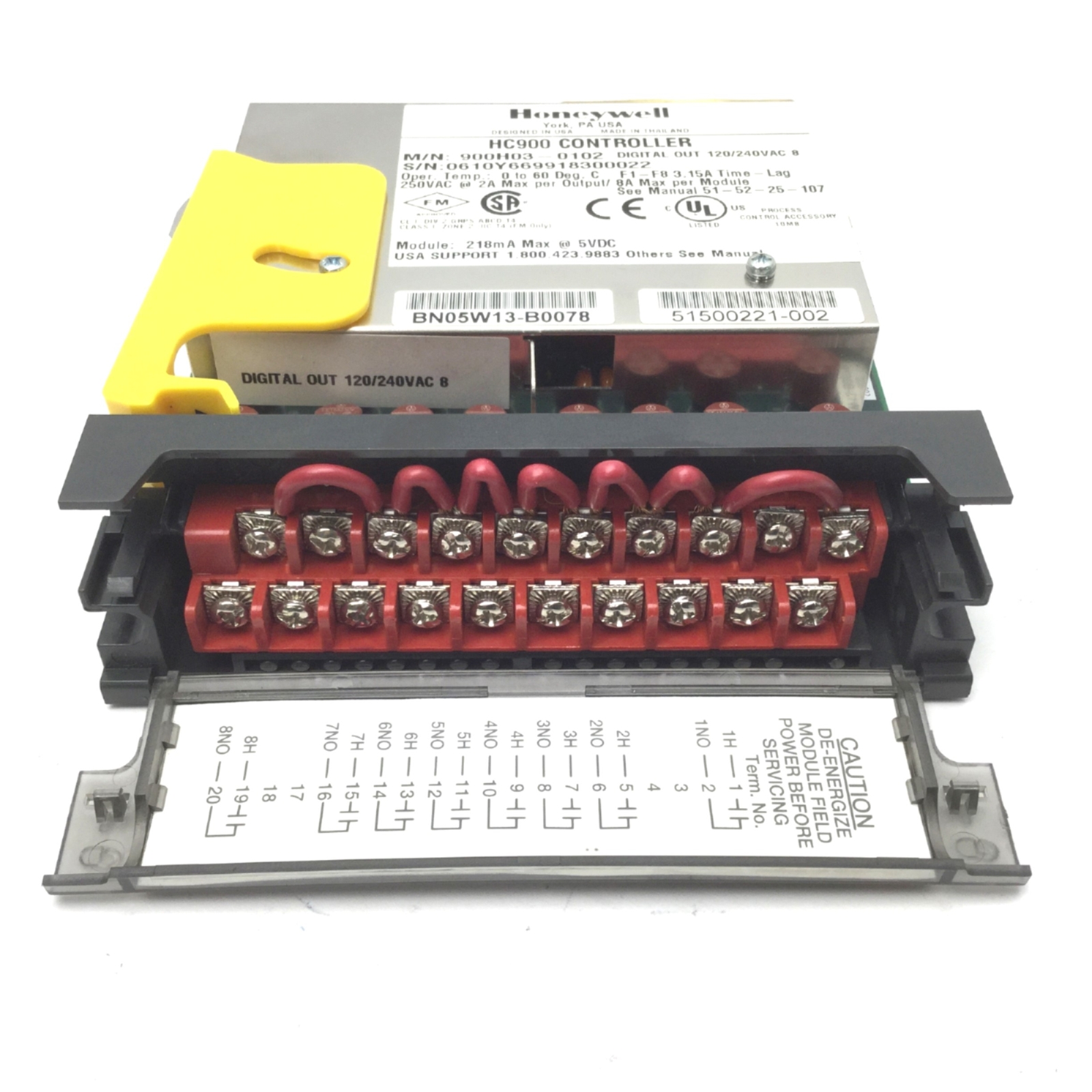 Honeywell 900H03-0102 HC900 ControlEdge Digital Ouput Module 8-Channel 120/240V~