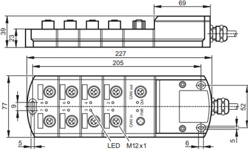 IFM CR2031 CANopen I/O Module 8 Outputs PWM 4A IP67 10–32V DC – Discontinued