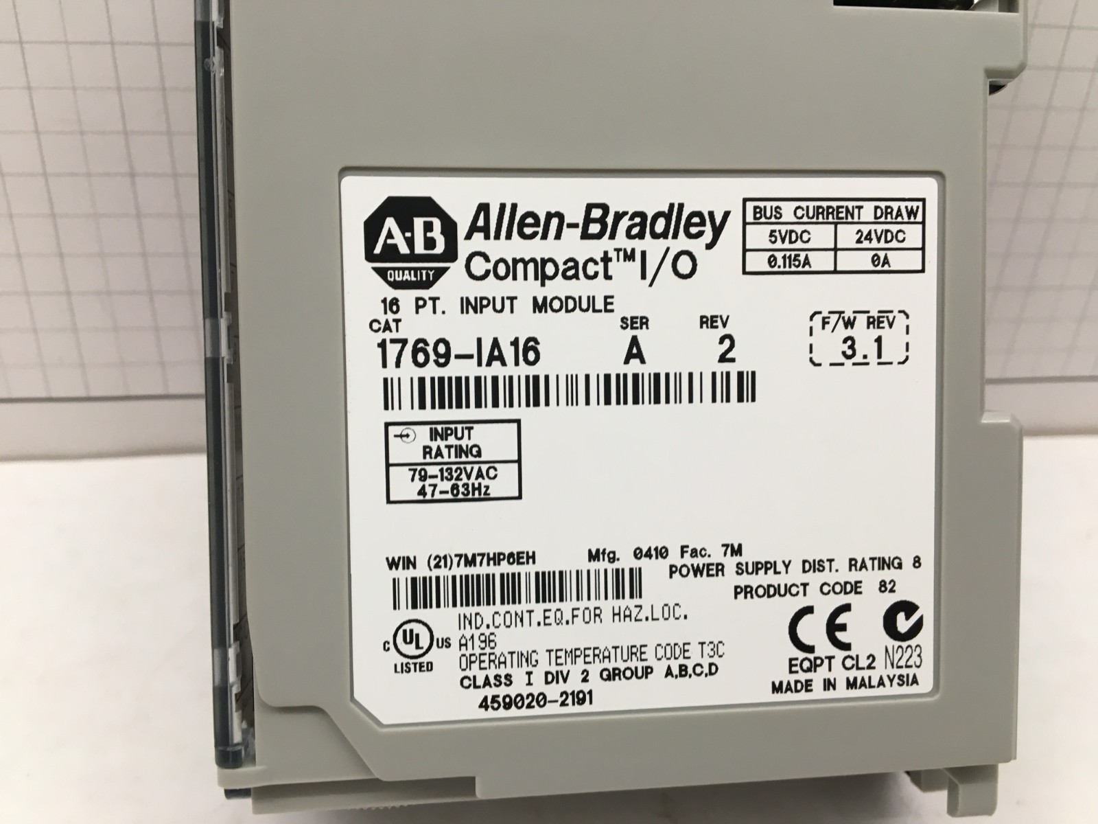 1pc New Allen-bradley 1769-IA16 CompactLogix 16 Pt 120VAC D/I Module 1769IA16