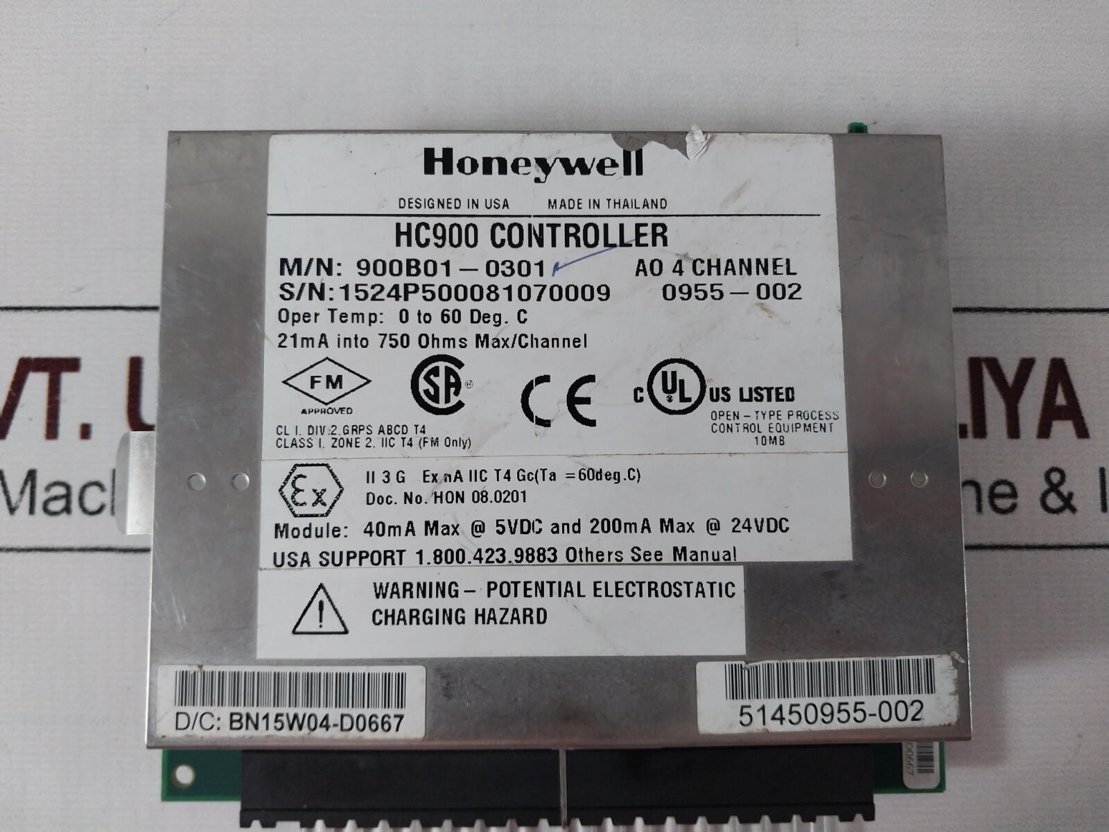 Honeywell 900b01-0301 analog output module