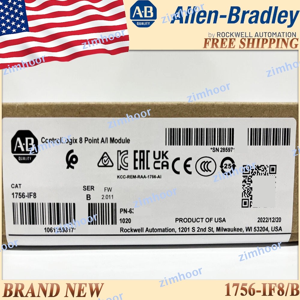 Factory Sealed AB 1756-IF8/B ControlLogix 8Point A/I Module 1756IF8 B Free Ship