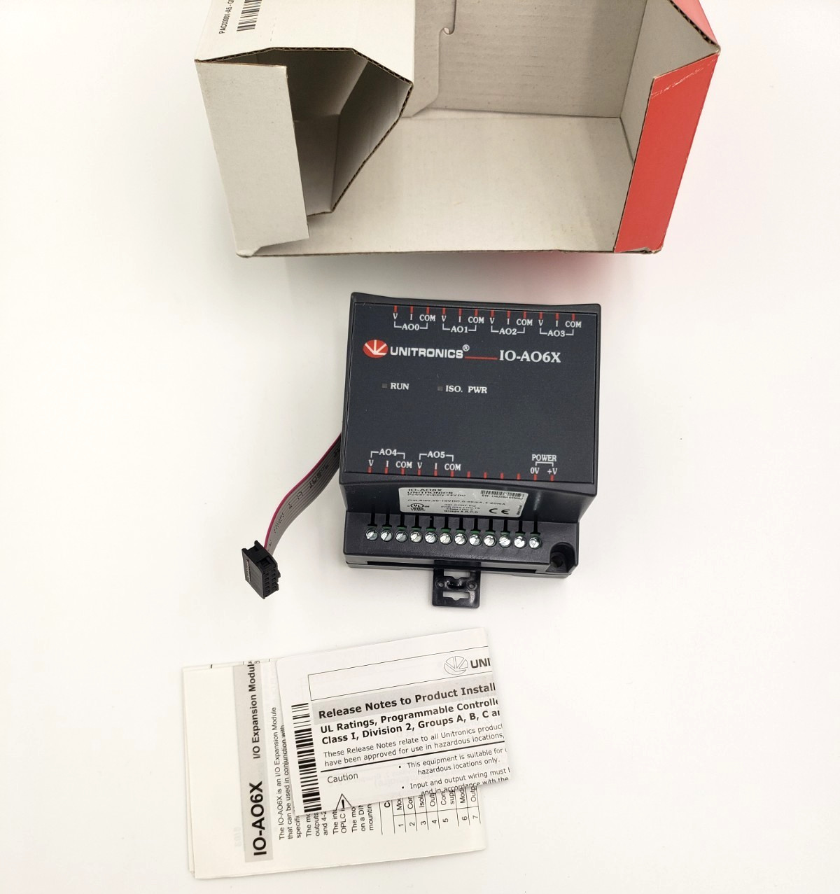 New Unitronics IO-AO6X Isolated Analog Output Module – 60 Day Warranty