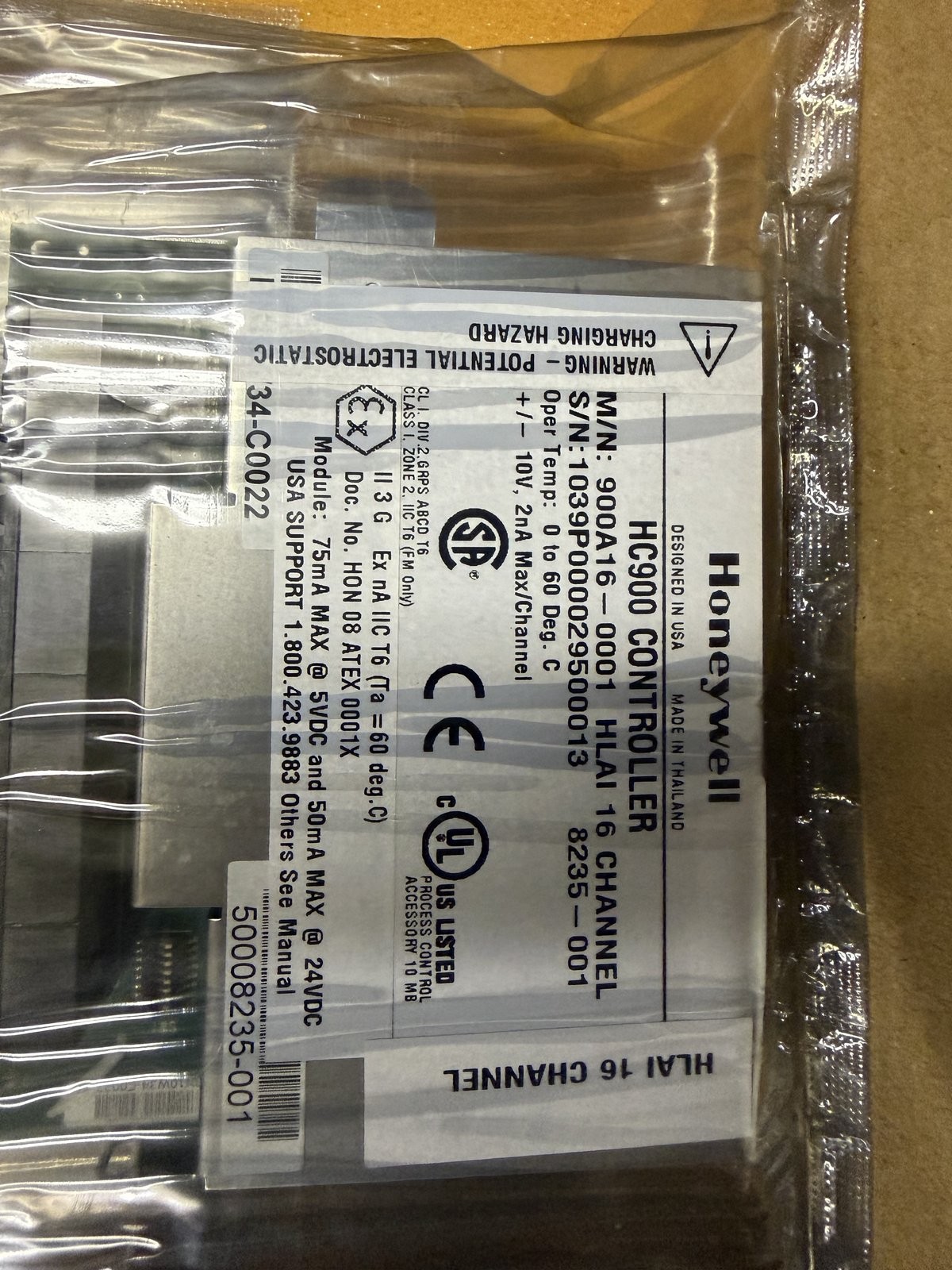 Honeywell 900A16-0001 HC900 Analog Input Module 16-Channel HLAI NEW Surplus