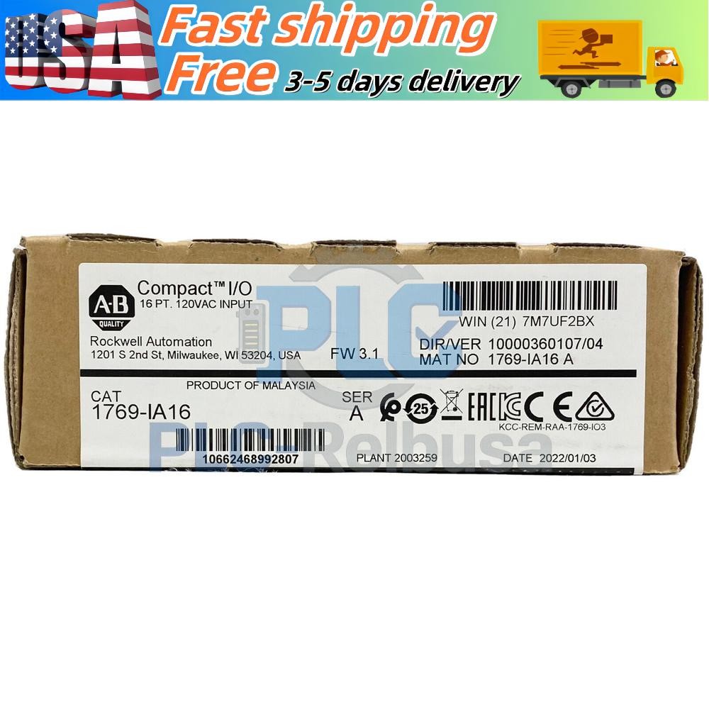 New Allen Bradley 1769-IA16 CompactLogix 16pt 120VAC Input SER A US Free Tax