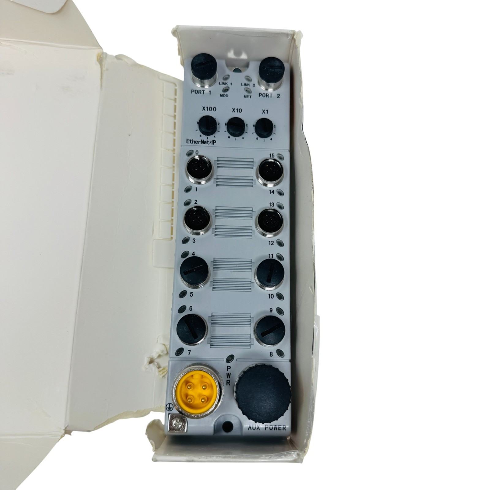 Allen-Bradley 1732E-16CFG M12QCR ArmorBlock 16-Point EtherNet/IP I/O Module New
