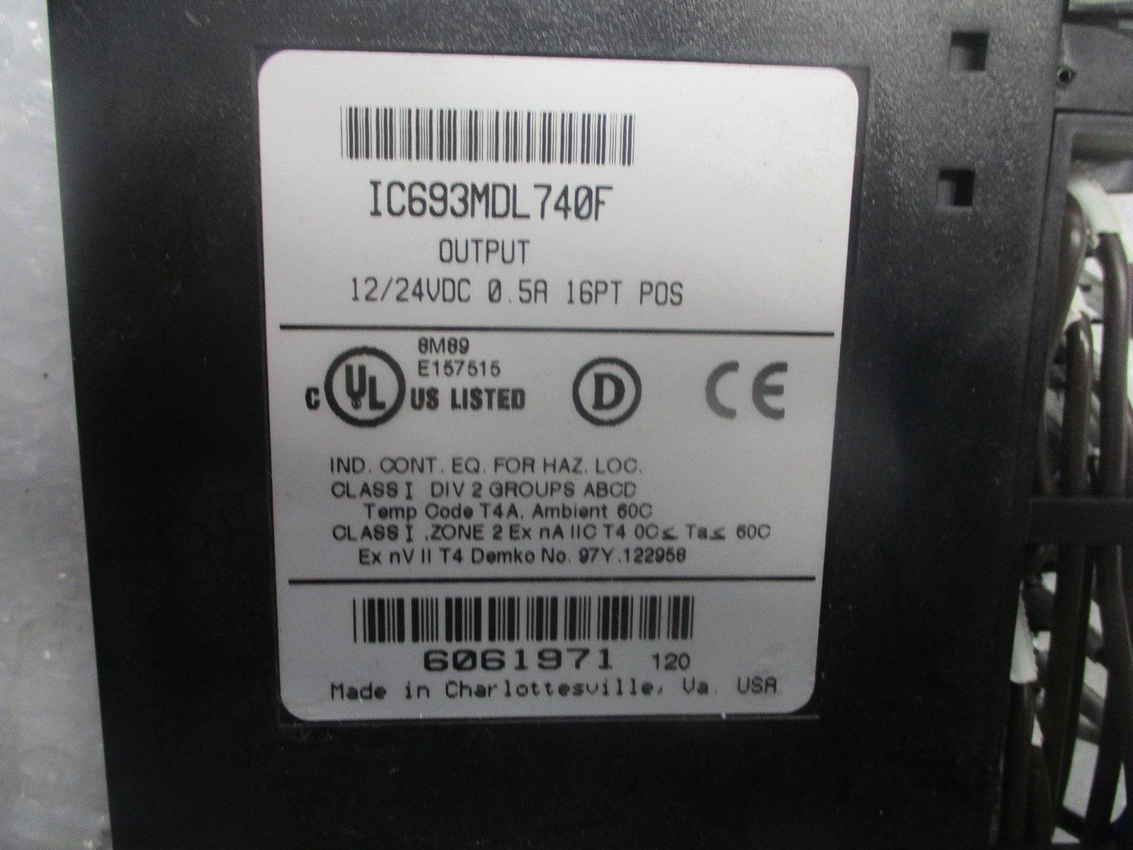 INDUSTRIAL SPARE IC693MDL740F OUTPUT MODULE (AS PICTURED) UNMP