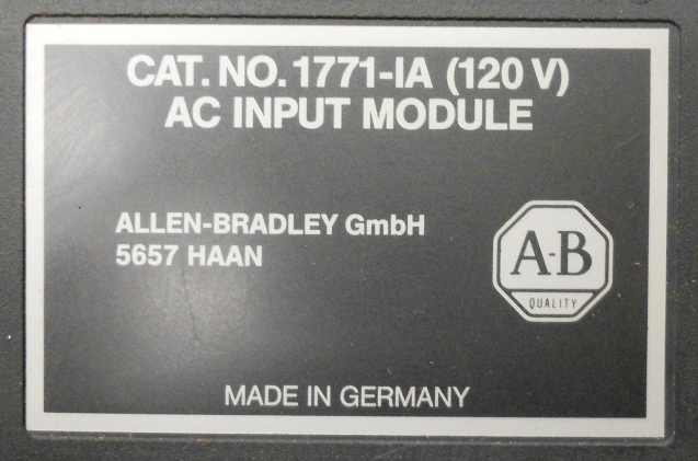 ALLEN BRADLEY AC INPUT MODULE 1771-IA (120 V), GERMANY