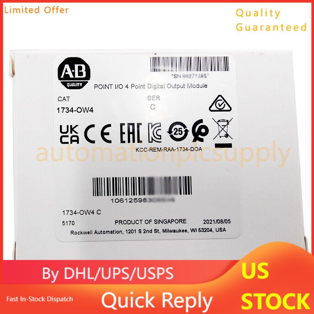 New AB 1734-OW4 POINT I/O 4 Point Digital Output Module 1734OW4 US Free Tax