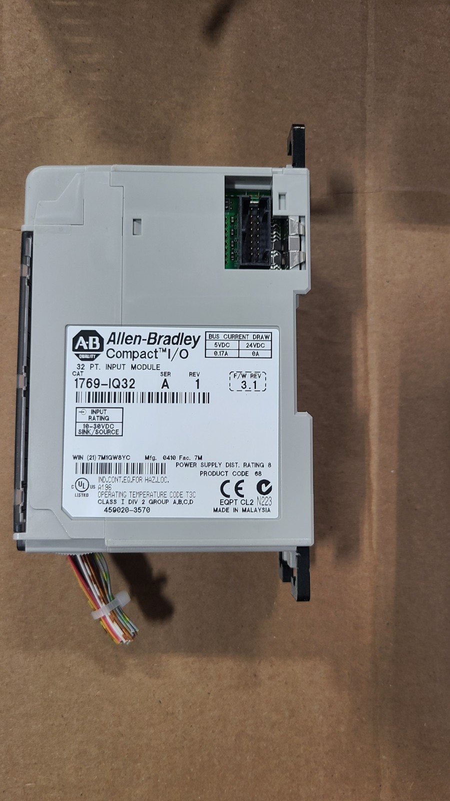 Allen Bradley 1769-CRR3 1769-ECR 1967-ECL also one unknown. All included in one