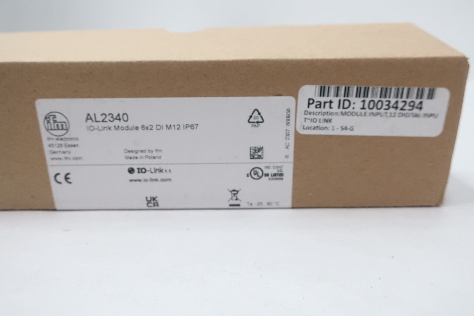 Ifm Efector AL2340 I/o Link Module 6×2 Di M12 Ip67 18-30v-dc
