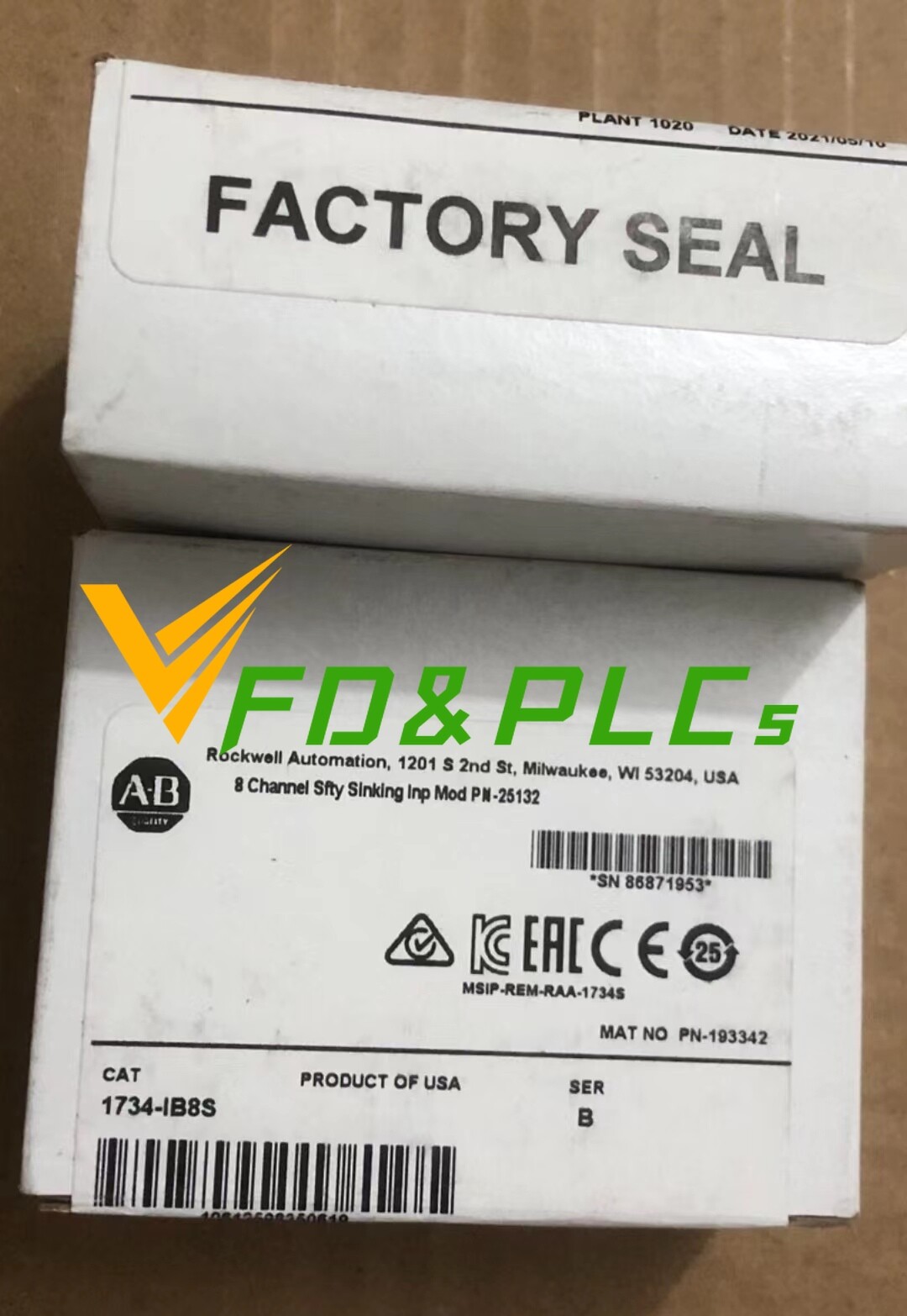 NEW Unbrand 1734-IB8S 1734IB8S SER B Digital Safety Input Module Allen Bradley