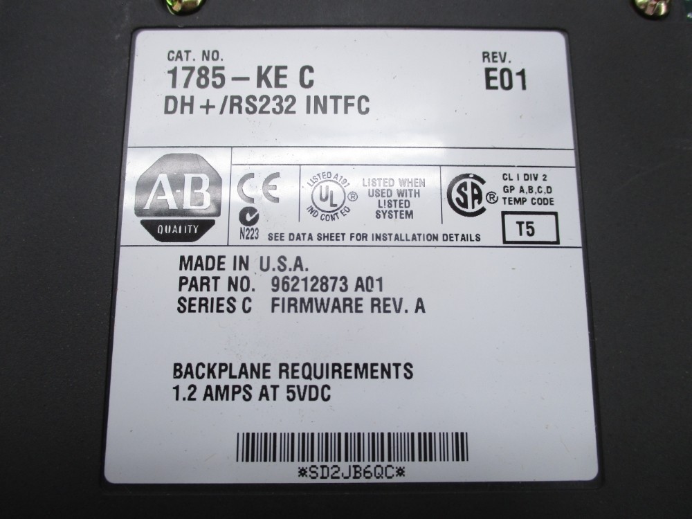 ALLEN BRADLEY 1785-KE SER. C F/W A REV. E01 UNMP