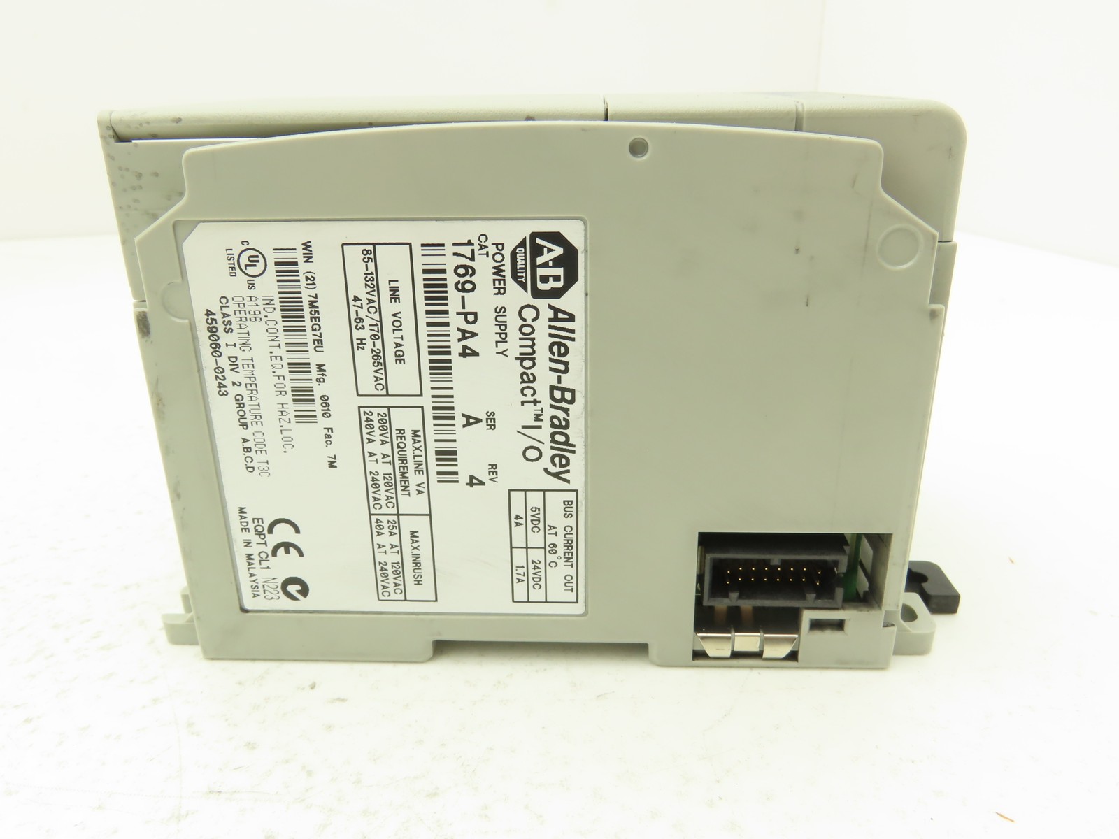 Allen Bradley 1769-PA4 Compact I/O Power Supply Module Series A REV 4