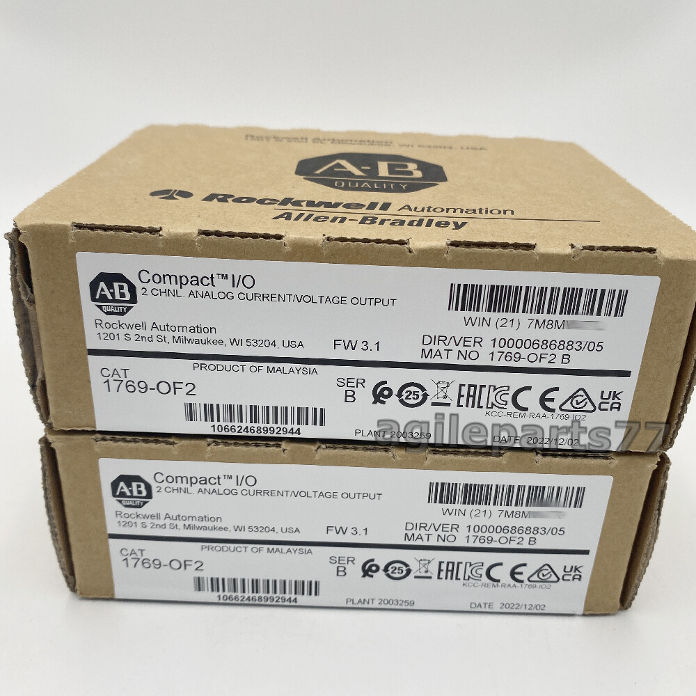 AB 1769-OF2 SerB 1769OF2 Compact I/O Analog Output Module PLC 2022 New Sealed TX
