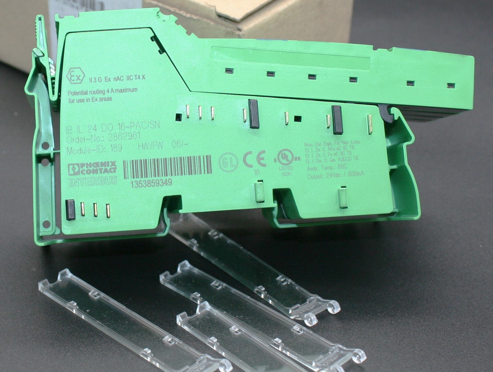 One (1) Phoenix IB IL 24 DO 16-PAC Digital Output Terminal Module Germany NEW