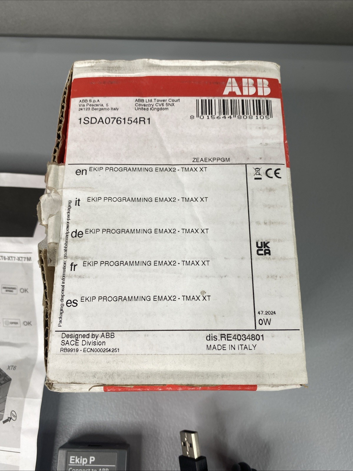 ABB 1SDA076154R1, EKIP PROGRAMMING EMAX2 – TMAX XT Made In Italy New In Box