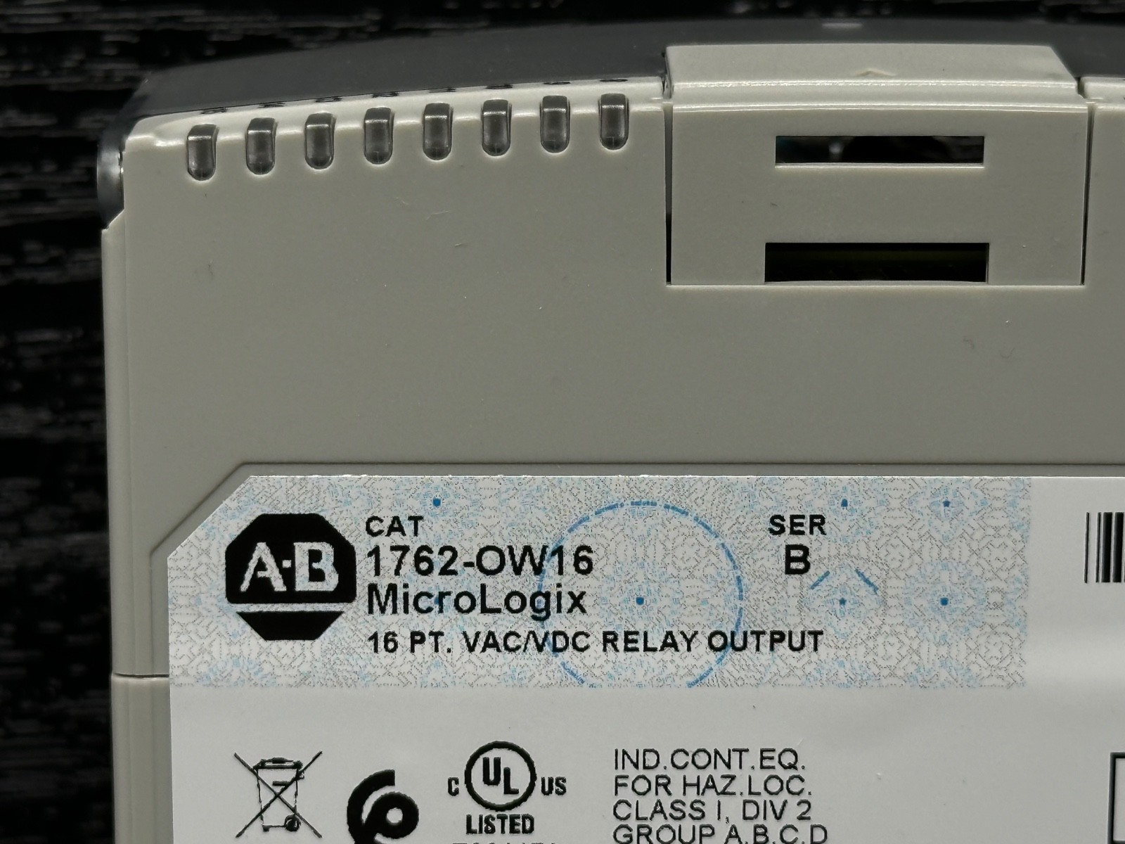 2024 Surplus Open Allen Bradley 1762-OW16 0W16 B MicroLogix 1200 Output Module