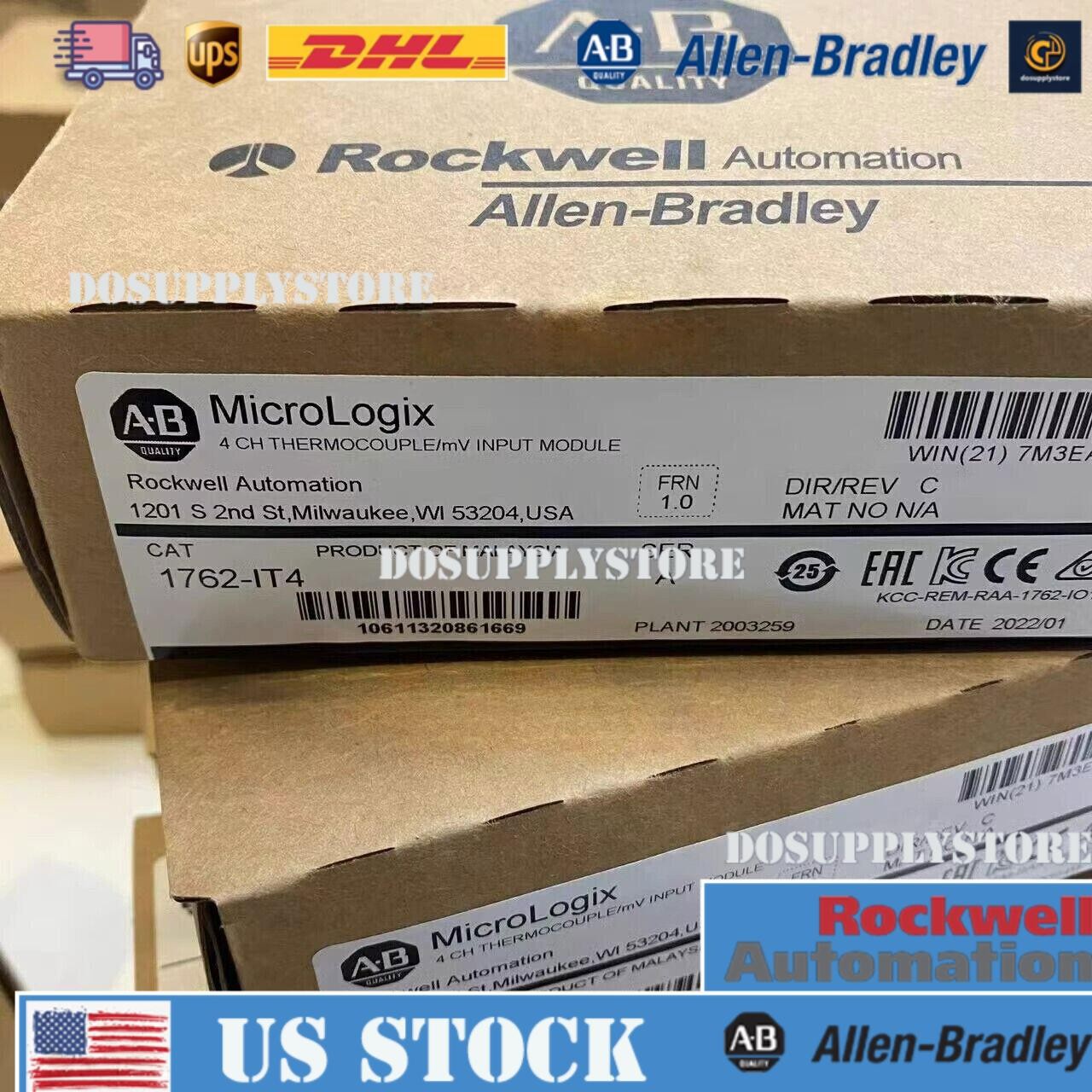 1762-IT4 SER A New Sealed Allen-Bradley MicroLogix Themocouple/mV Module 1762IT4